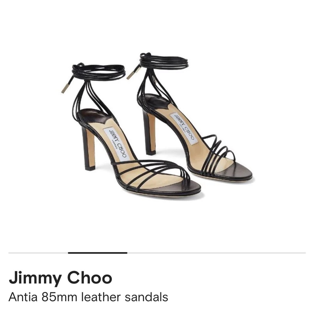 Jimmy Choo Antia 85mm Leather Sandals Sz 36 LIKE NEW